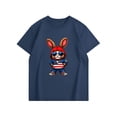 thumbnail image 2 of SGFCWSX Kids T Shirts Patriotic Bunny Print Crew Neck Short Sleeve Casual Tops for Boys Girls Navy Size 12, 2 of 5