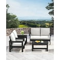 thumbnail image 2 of SSyao HDPE Outdoor Coffee Table, All-Weather Rectangular Patio Side Table, Heavy Duty Weather-Resistant Balcony Table for Poolside, Deck, Garden, Backyard Furniture,Obsidian Black 1pack, 2 of 7