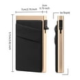thumbnail image 2 of FALAN MULE Slim Smart Aluminum Card Holder Mens Wallet Minimalist Leather RFID Blocking Metal Pop Up Wallet, 2 of 7