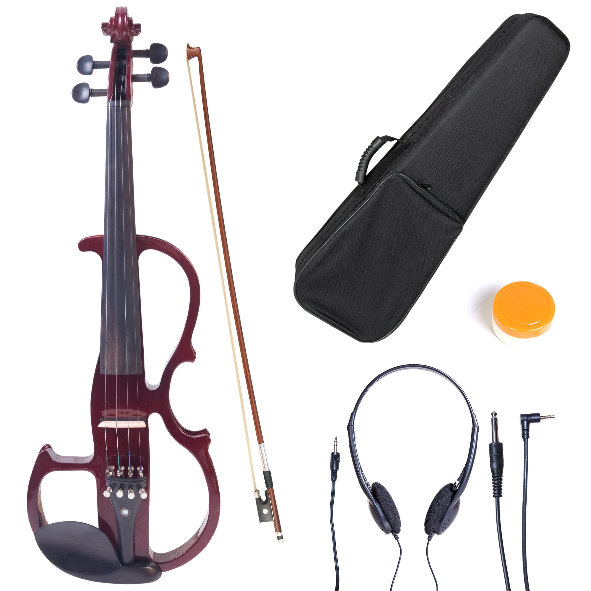 Cecilio 4/4 CEVN2NA Solidwood Metallic Mahogany Electric/Silent Violin