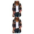 thumbnail image 2 of Guardurnaity Tops de verano para mujer, ropa frontal abierta con flores para clima cálido, para viajes, playa al aire libre, informal, ocio, blusa cómoda, Type2 NO2 Guardurnaity CBP491770, 2 of 5