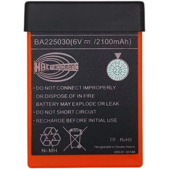 6V 2100mAh BA225030 Ni-Mh Rechargeable Battery Replace HBC Radiomatic Battery BA225000 BA225031 BA205030 FuB05AA BA225001 for HBC Crane Remote Control Pump Truck