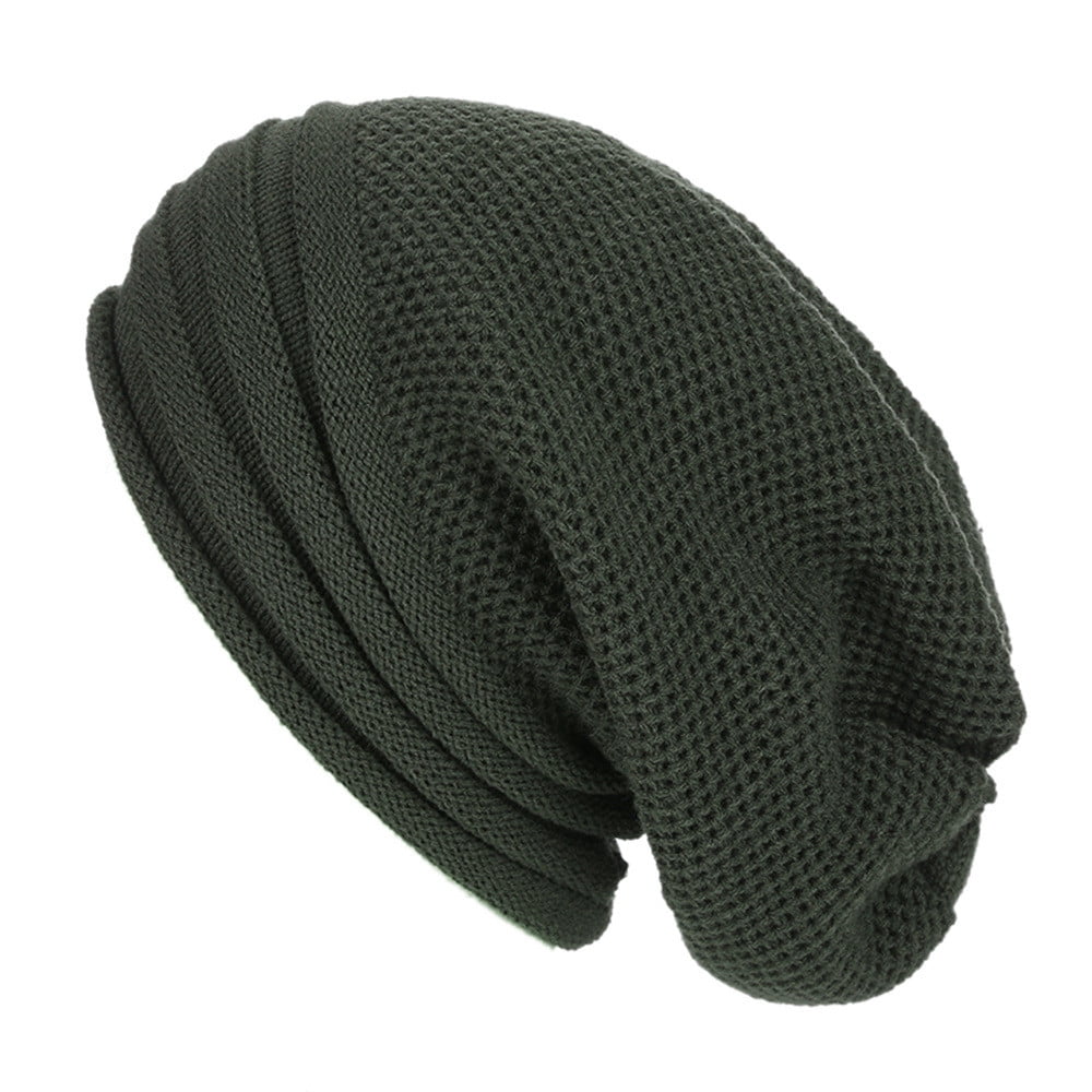 Unisex Men Women Baggy Warm Crochet Winter Wool Knit Ski Beanie Slouchy Caps Hat 