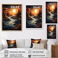 thumbnail image 4 of Designart "Moonlit Serenity Papercut Sunset II" Landscape & Nature Canvas Wall Art, 4 of 5