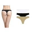 thumbnail image 1 of Paquete 3 Tangas Invisibles Sin Costuras Corte Láser Pack Incluye 1 Negro, 1 Nude y 1 Blanco Tatys Fashion 1010, 1 of 5