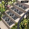 thumbnail image 7 of KOYPTL Stair Treads Non Slip for Wooden Steps 15PCS Carpet Stair Treads Non Slip Stair Carpet for Indoor Runner and Pets Soft Edging Staircase Protectors Reusable Washable 8"x30" Black, 7 of 7