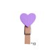 thumbnail image 2 of Clips de pared para fotos de madera con forma de corazón en forma de corazón del Día de San Valentín | Pinzas decorativas de colores rosas, morados, negros, rojos | Conjunto de 10 | 3,7x2cm, 2 of 6