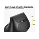 thumbnail image 2 of Mouse vertical inalámbrico Ratón Silencioso Ergonómico Belug, Negro, 2 of 5
