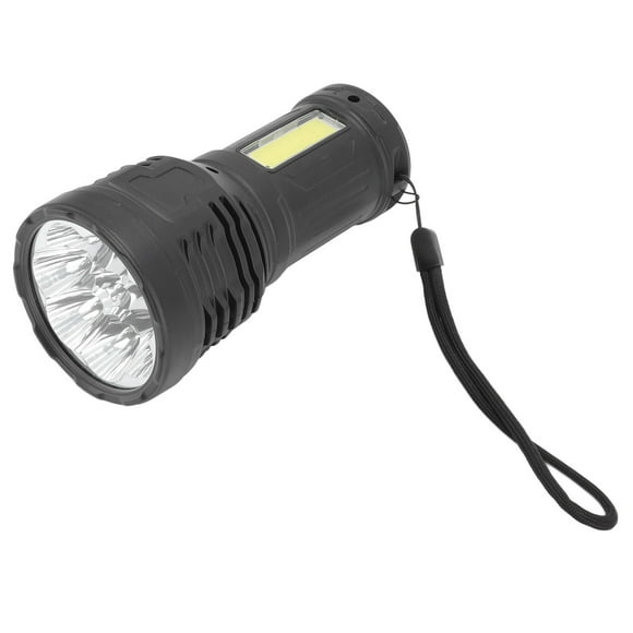 LED Flashlight Multifunctional Black Portable USB Charging Flashlight for Outdoor Camping