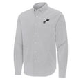 thumbnail image 2 of Men's Antigua Gray Utah Jazz Porter Woven Long Sleeve Button-Down Shirt, 2 of 3