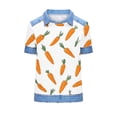thumbnail image 7 of ZVAVZ Funny Easter Shirts for Women Waffle Knit Bunny Egg Print Tshirt Cute Graphic Short Sleeve Patchwork Pullover Tops Comfy Holiday Top Orange,S, 7 of 7