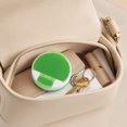 thumbnail image 4 of Round 4 Compartment Pill Organizer Green Single Compact Daily Vitamin Case for Travel, 4 of 7
