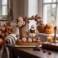 thumbnail image 5 of romoty Halloween Wooden Ghost Swing Decor, Reading Ghost on Tree Swing 5.91 Inch Floral Tabletop Statue Figurine for Fireplace Mantel, 5 of 8