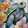 thumbnail image 5 of Orinice Turtle Shower Curtain Set Beach Bathroom Curtains Watercolor Turtle Baby Turtle Flower Nautical Marine Bathroom Accessories Shower Curtain, Durable Waterproof Shower Curtain 36x72, 5 of 7