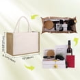 thumbnail image 3 of TOPTIE 6 Pcs Jute Burlap Tote Bags with Handles Reusable Grocery Bags for Bridesmaid Wedding Shopping DIY, 3 of 7