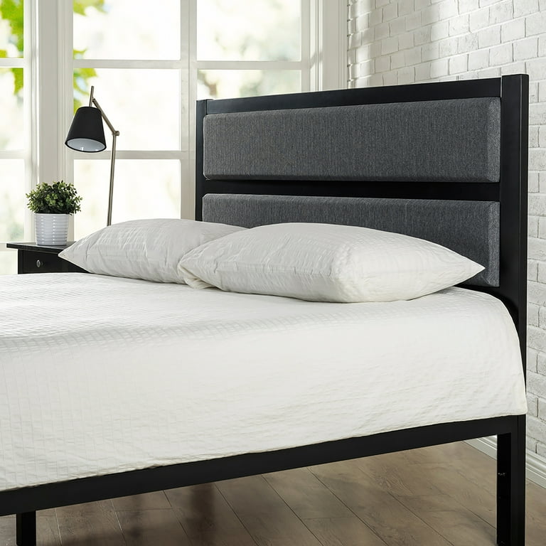 Zinus Jessica Upholstered Metal Headboard Queen