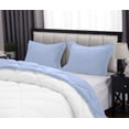 thumbnail image 5 of D.N.G. BEDDINGS 5 Piece Luxury Reversible Diamond Pattern Comforter Set Premium Super Soft, All Season 800 TC, 100% Egyptian Cotton Twin/Twin XL Size Light Blue/White Solid Color, 5 of 7