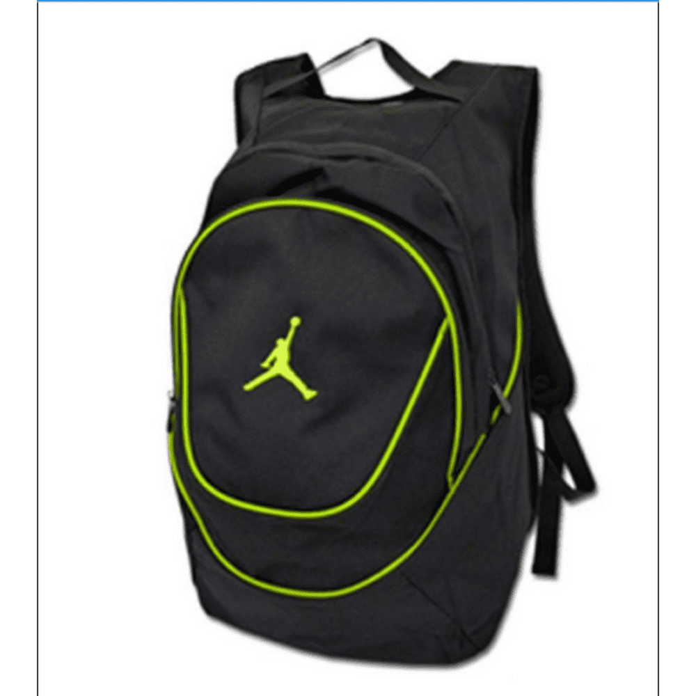 Nike Jordan Air Jumpman Backpack Book BagBlack/Green