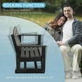 thumbnail image 6 of YYAo Garden Benches, Outdoor Bench,Patio Glider Bench w/ HDPE Slatted Double Rocking Chair, Black, 6 of 11