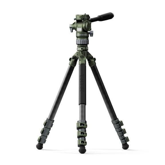 Tilta Travel Video Fluid Head with 3-Stage Carbon Fiber Tripod Legs, Forest Green