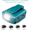 thumbnail image 2 of Adaptador USB Makita con PD tipo C y USB QC3.0, adaptador de cargador de batería montable en pared para soluciones de energía de iones de litio, 2 of 5