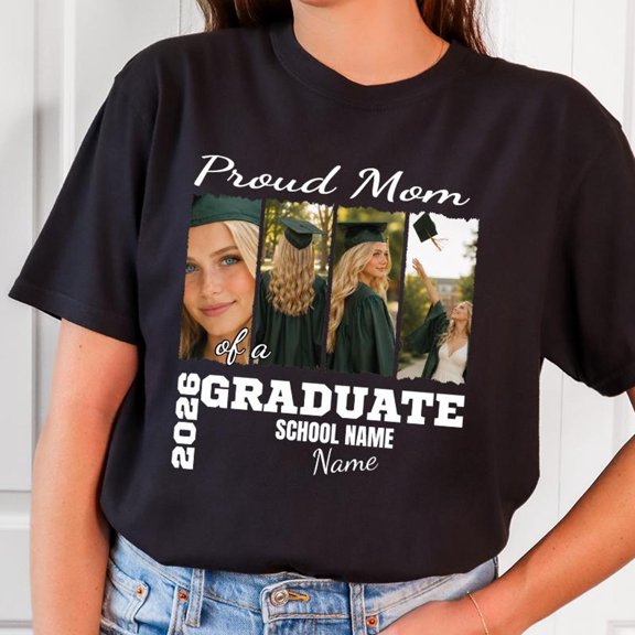 Graduation Photo Tshirt Personalized Senior 2026 Shirt Proud Family Graduation Gift Custom