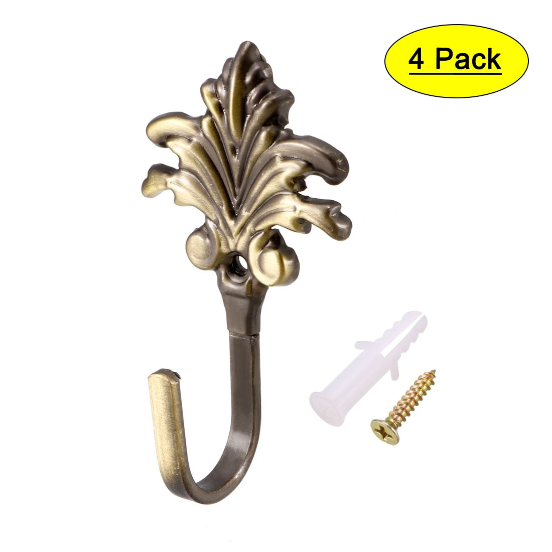 Curtain Drapery Holdback Wall Mounted Hook for Window Bronze 95mm X