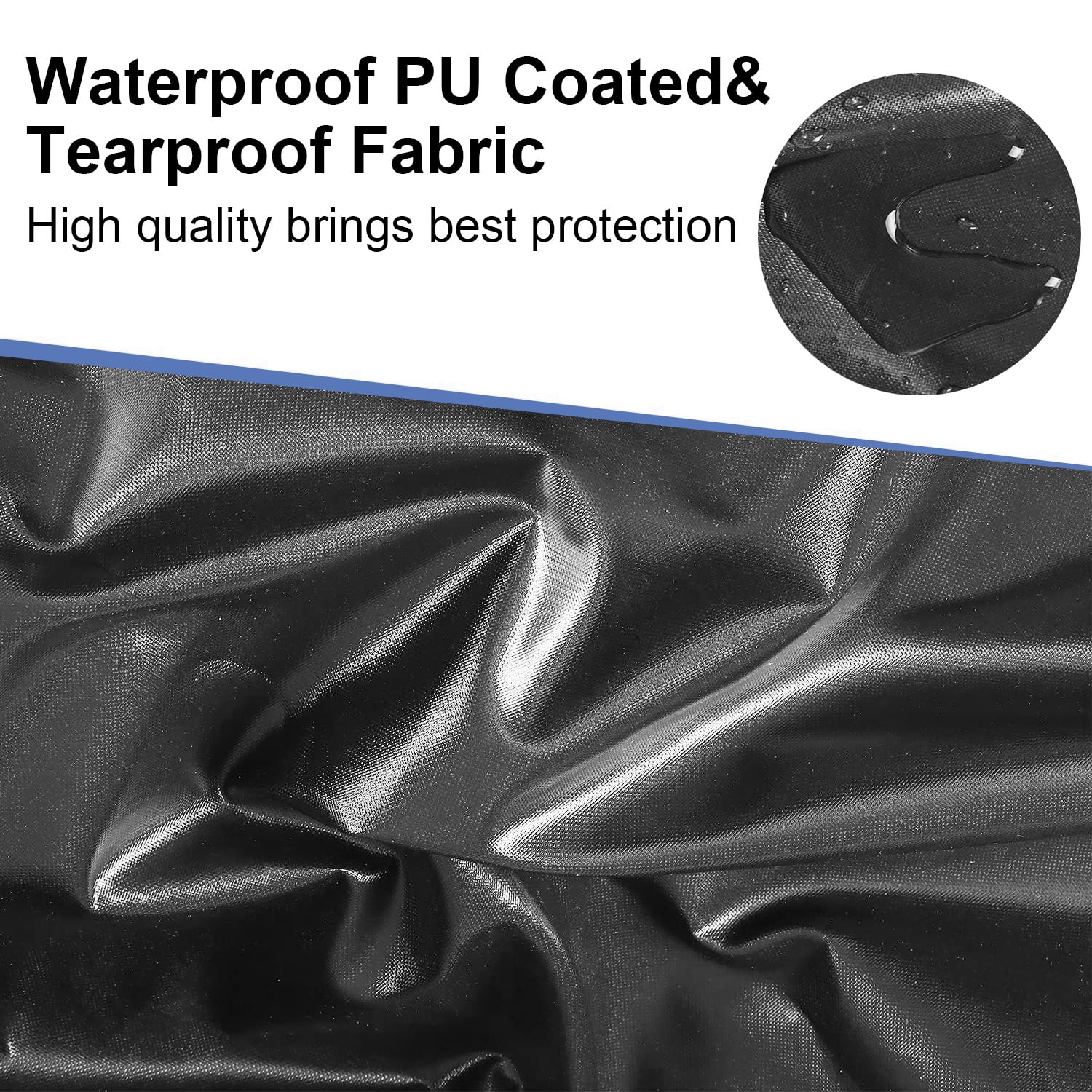 Hootek Patio Furniture Covers, 71×47 Outdoor Furniture Cover Waterproof, Heavy Duty Oxford Patio Table Cover for Outdoor Table, Chair, Sofa, Desk (Black 71"L×47"W×30"H)