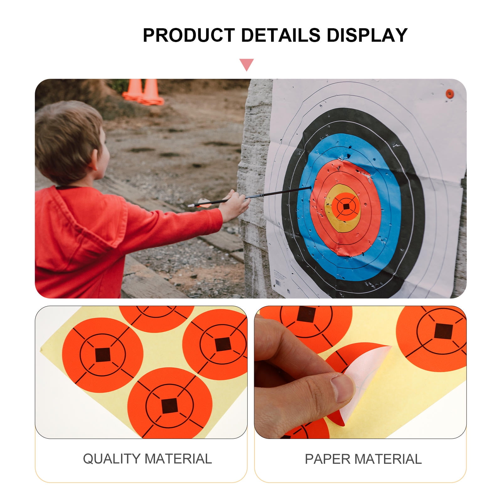 MLINS 25 Sheets Shooting Targets Hunting and Shooting Sticker Paper 11.5X26CM Orange