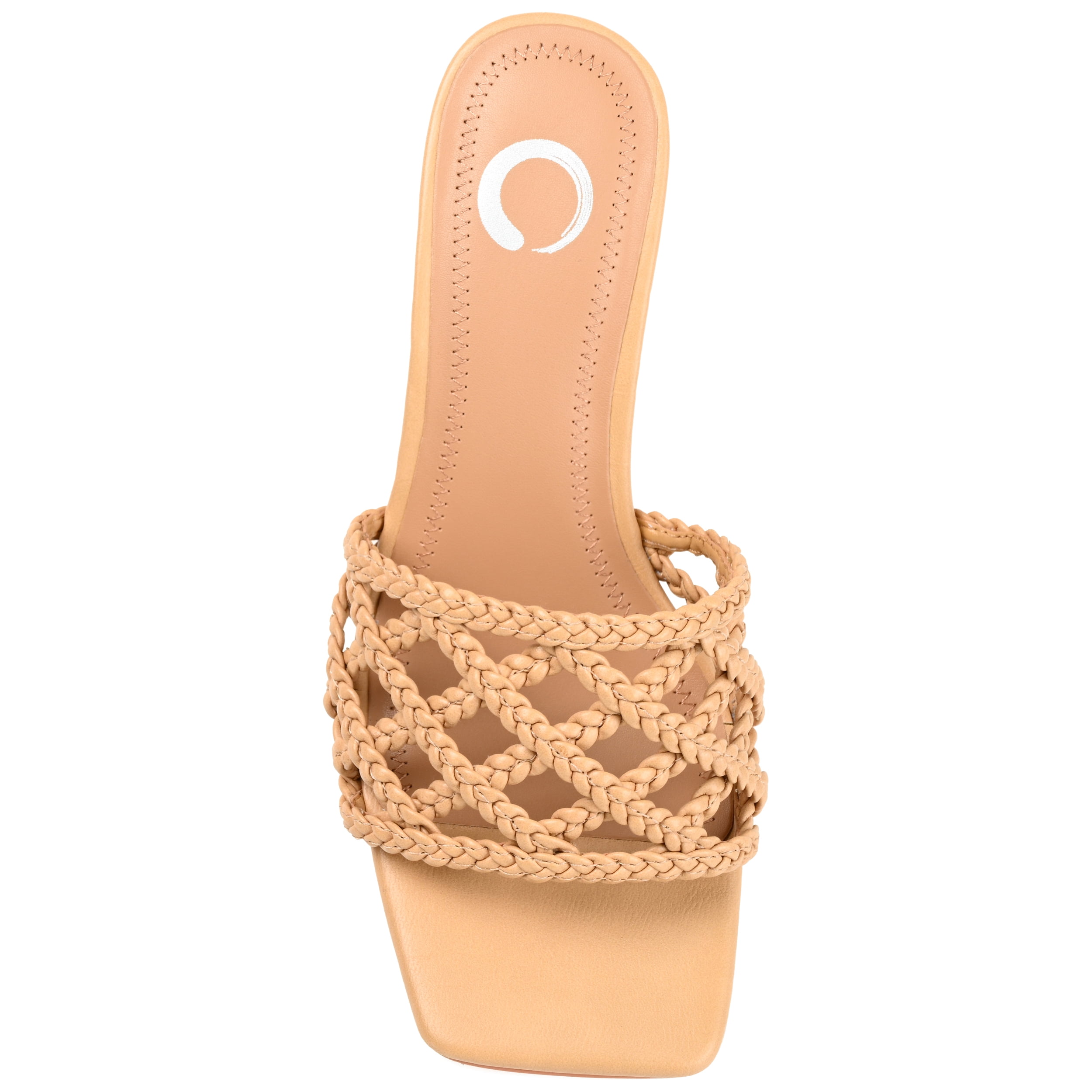 Journee Womens Evvie Open Square Toe Block Heel Sandals