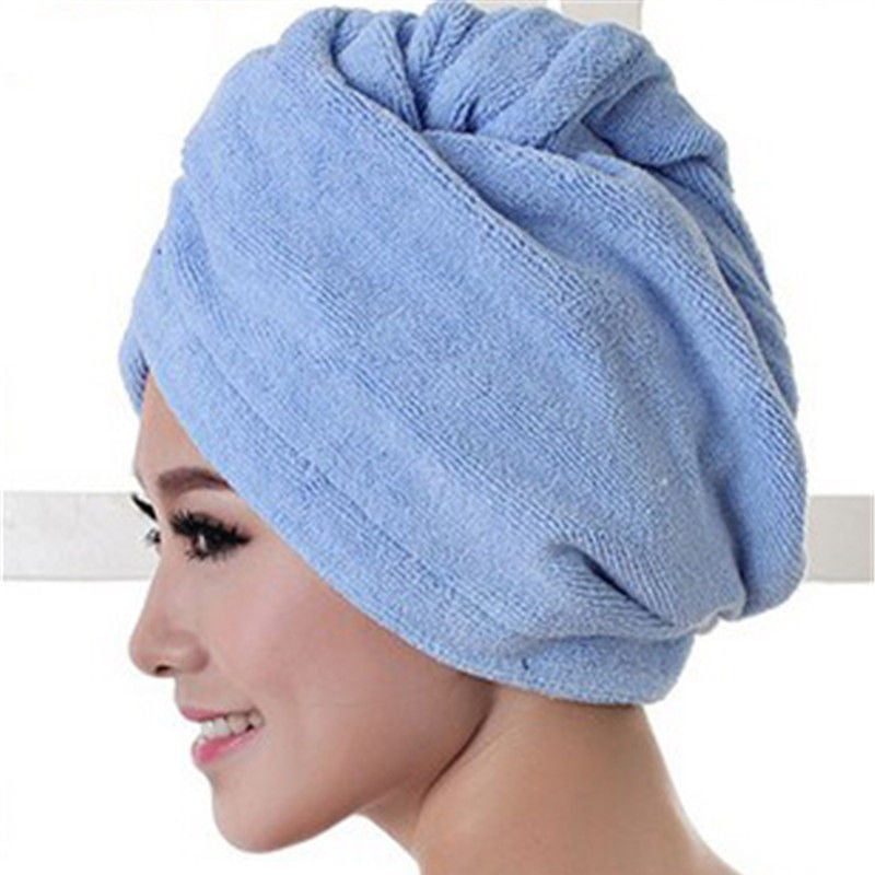 Microfiber Hair Wrap Towel Hat Turban Twist Quick Drying Dry Cap Ladies Bath Spa 