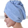 thumbnail image 3 of Microfiber Hair Wrap Towel Hat Turban Twist Quick Drying Dry Cap Ladies Bath Spa, 3 of 5