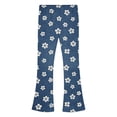 thumbnail image 5 of JOANKDMI Girls Floral Flare Pants Stretchy Bell Bottoms Elastic Waist Casual Boho Trousers Kids Youth Everyday Wear Lounge Yoga Active Leggings Flower Printed, 7-8, 5 of 9