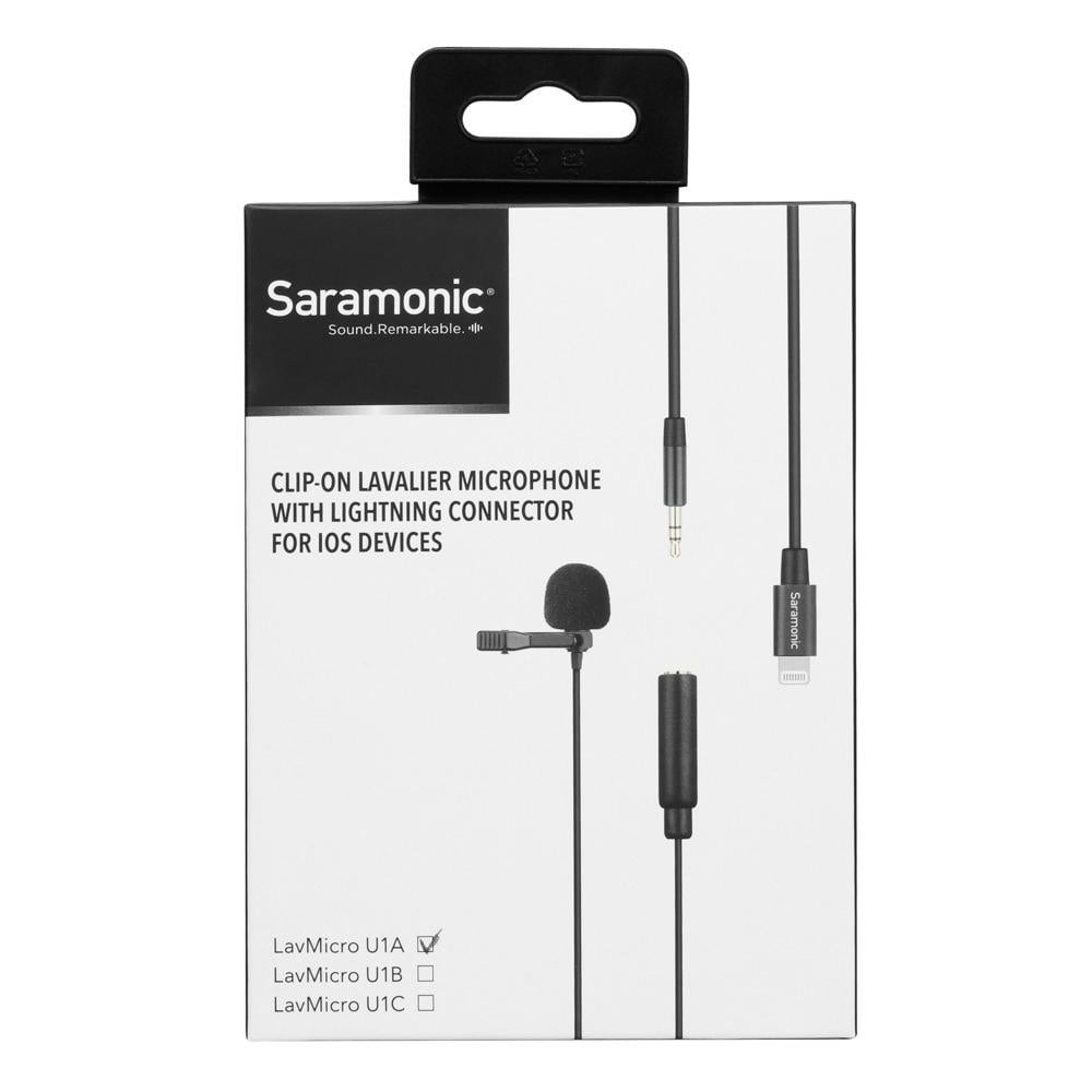 Saramonic LavMicro U1A Omnidirectional Clip-On Lavalier Microphone with Lightning Connector for iOS Devices