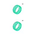 thumbnail image 2 of sweethay Moda punk luminosa que brilla en la oscuridad banda de boda fluorescente Type2 NO2, 2 of 6