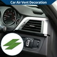 thumbnail image 2 of Air Vent Decoration Strip / for All Straight Air Vent Outlet for Car Interior Air Vent Decoration Strip / Durable ABS Chrome Plating / 20 Pcs Green, 2 of 6