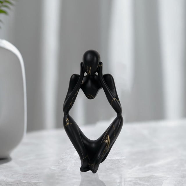 Estatua de abstracto de estilo nórdico, adorno artístico, figura de resina coleccionable, escultura para escritorio, Hotel, estantería, decor Enfoque Colco Estatua de resina