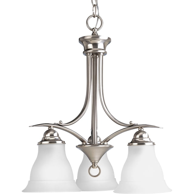 Progress Canada Trinity P4324-09 3-Light 19" Brushed Nickel Ceiling Chandelier