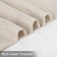 thumbnail image 3 of Farmhouse Linen Blend Curtain, Color Block Boho Button Rod Pocket Curtain Drape, 3 of 9