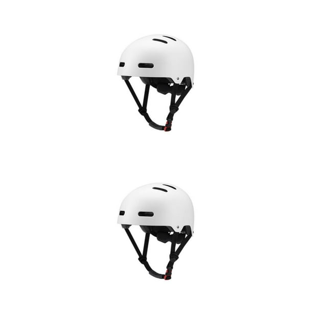 Toystoory Niños adultos Ciclismo Casco Deportes Ventilación Sombrero Skateboarding Patinaje sobre ruedas Niños Niñas Adolescentes Jóvenes Blanco L 2piezas