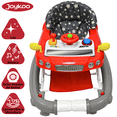 thumbnail image 2 of Andadera para Bebé Mecedora Luz y Sonido Diseño de Carrito Bastón Dirigible Alturas Ajustables Plegable Ruedas de Goma - Rojo, 2 of 7