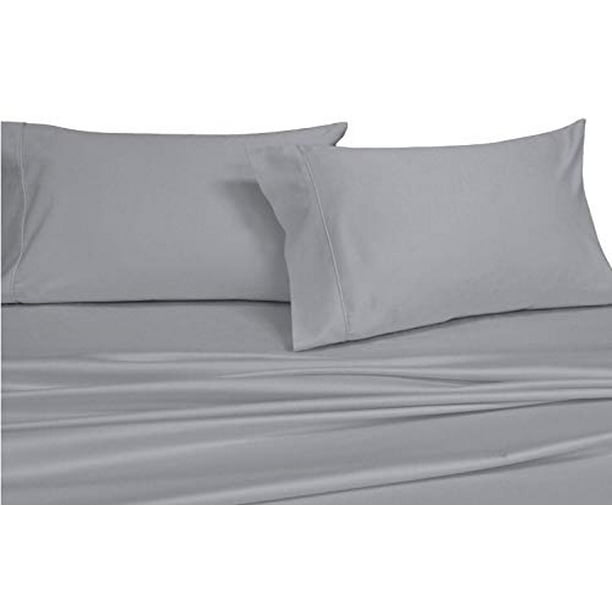 Royal S Solid Gray 600 Thread Count 4pc California King Bed Sheet Set 100 Percent Cotton Sateen Deep Pocket Com 4pc California King Bed Sheet Set, King Bed Sheets 600 Thread Count