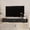 Black, variant on S-HOME 69 Inch Floating TV Stand With 16 Color LEDs, Wall Mounted Mid-Century Console With Sliding Doors For TVs
