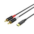 thumbnail image 1 of Type C Cable de audio casero de 3,5 mm 1 a 2 para amplificador Cd-soundbox Cable auxiliar para auriculares de coche, 1 of 5