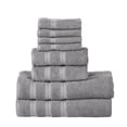 thumbnail image 1 of Classic Cotton Towels 8 Piece Set (Light Grey), 1 of 4