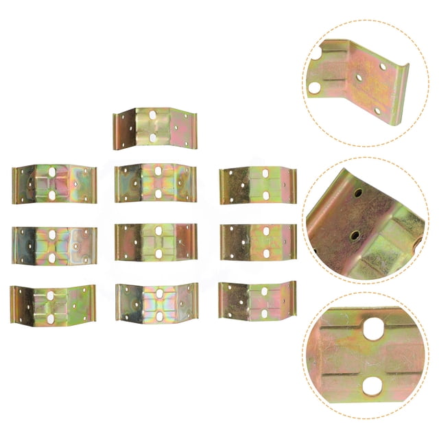 WESIEVYA 10 Pcs Connecteur d'Angle pour Meubles en Fer Doré pour Projets de Menuiserie