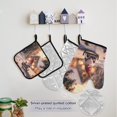 thumbnail image 5 of Cute Santa Riding Sleigh Shining Christmas Apron Set with Oven Mitts Pot Holders Set of 5 Kitchen Stuff Accessories, 5 of 6