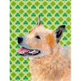 thumbnail image 1 of Australian Cattle Dog St. Patricks Day Shamrock Flag Canvas House Size, 1 of 1