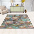 thumbnail image 2 of Yayeee Area Rugs for Living Room 5.2'x4' Non Slip Washable Bedroom Floor Carpet, Colorful Water Lilies Pattern, 2 of 5