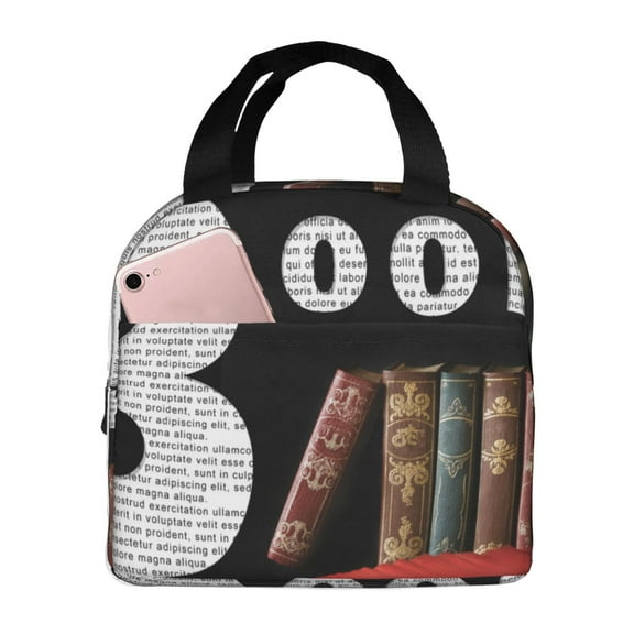 Vsdgher Books1 Lunch Bag, Lunch Box for Women Adult Men, Lunch Tote Insulated Cooler Lunch Container for Work/Office/Picnic/Travel